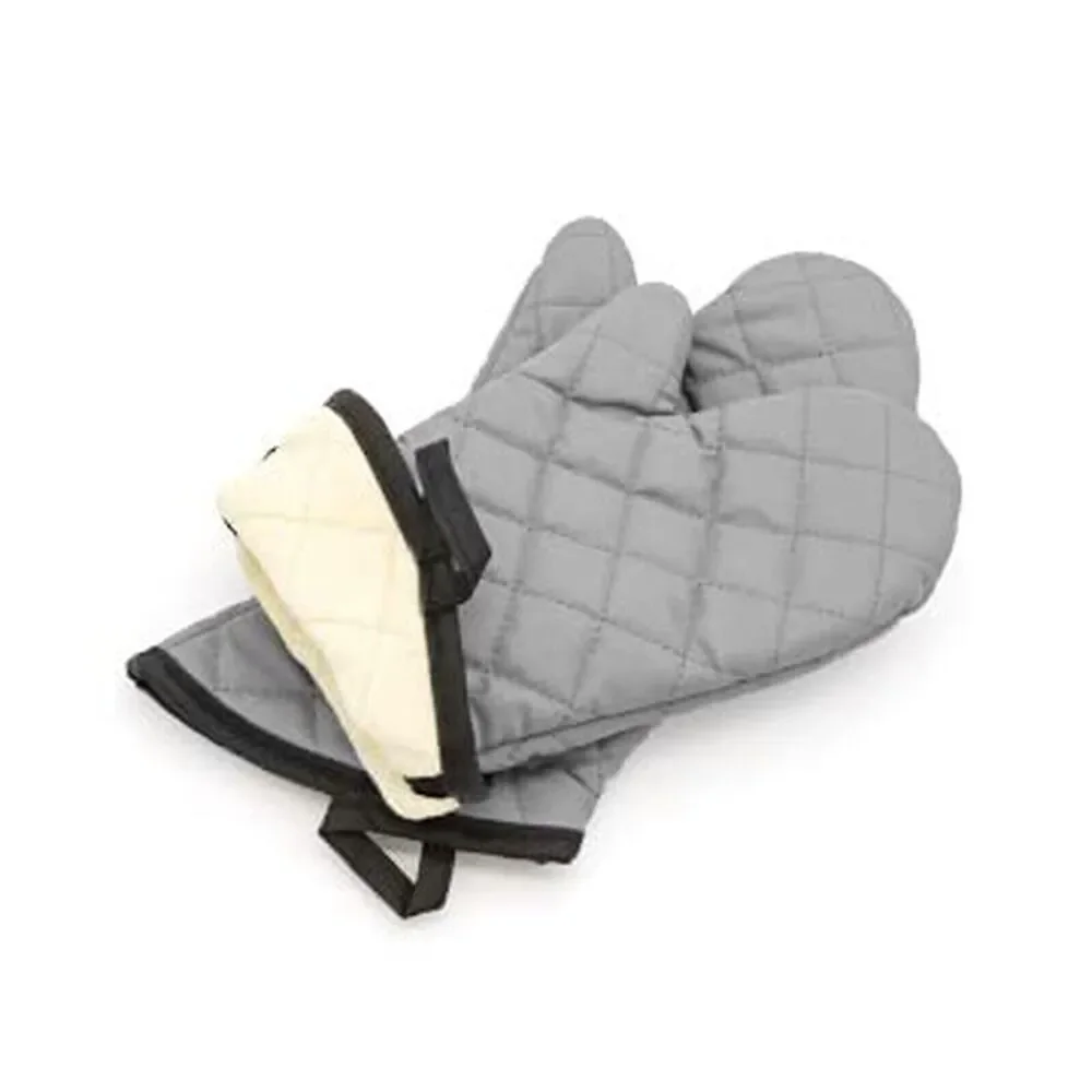 Oven Mitts 1 Pair of Quilted Thick Lining Heat Resistant Kitchen prof Gloves